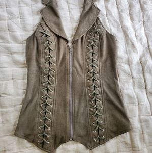 Suede Olvie Green Halter Top